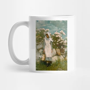 Girl and Laurel by Winslow Homer Mug